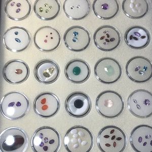 Natural Loose Mixed Gemstone Lot W Tray